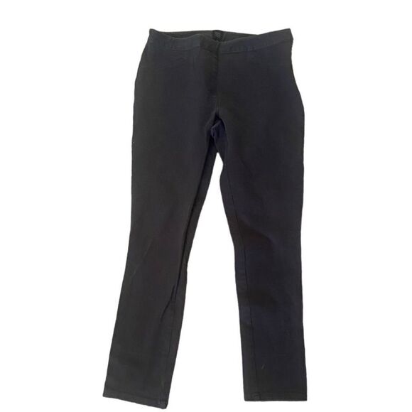 Saks Fifth Avenue Side Zip Charcoal Gray Jeans. Size 8. - Picture 1 of 8